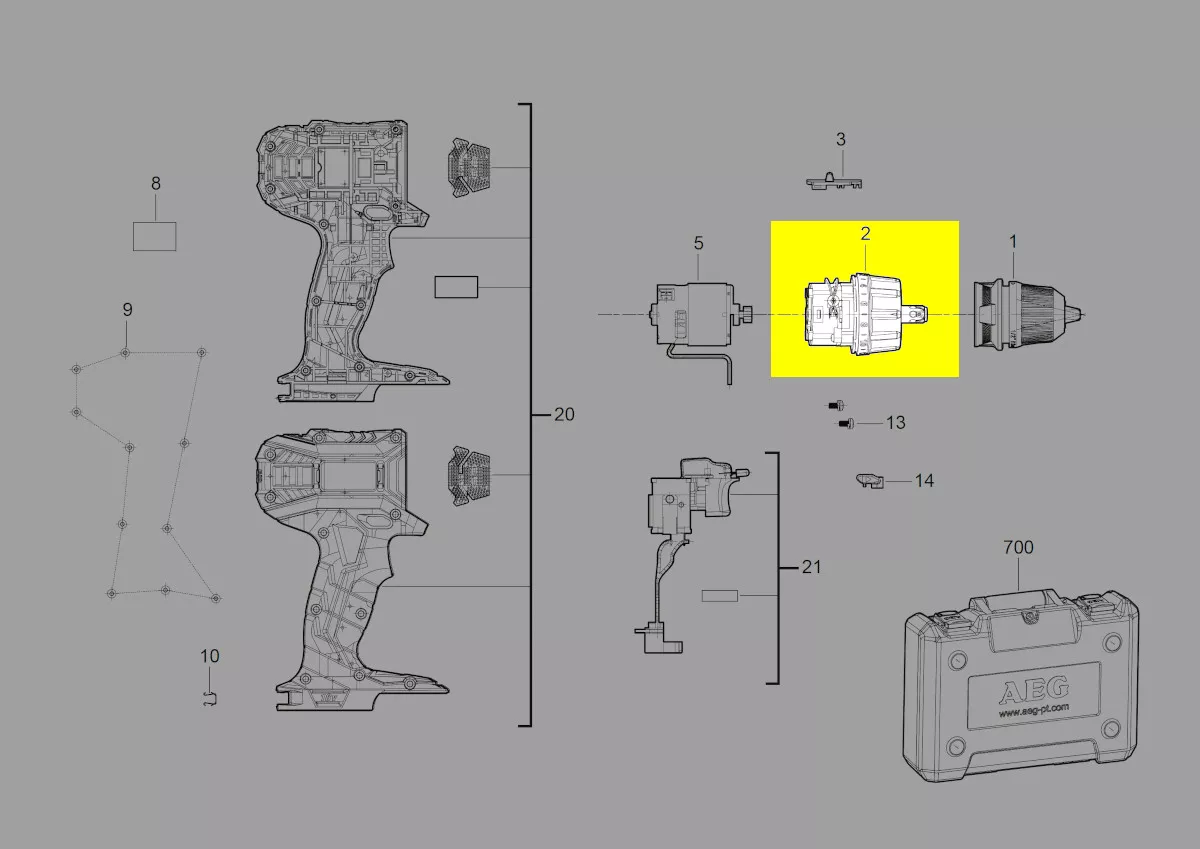Boîte d\'engrenages de transmission réf. 4931465188 AEG